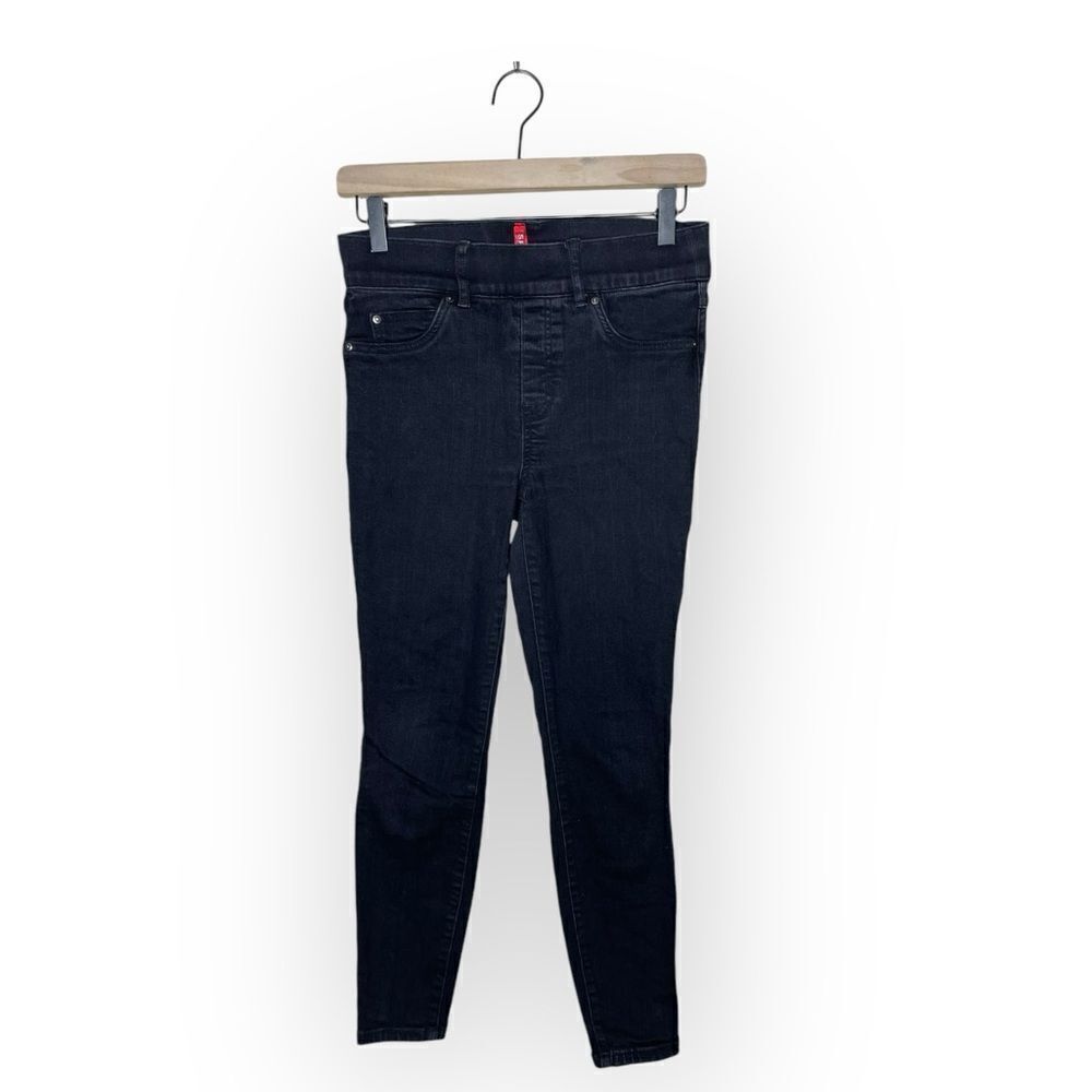 SPANX Black Denim Pull On Jeans Jeggings Size S Petite